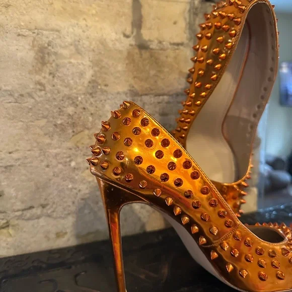 Liliana Shayla Mermaid Orange Spiky Stillletos - Picture 5 of 6